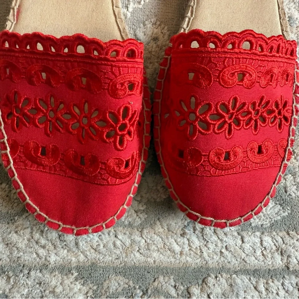 Talbots Red Espadrille Sandals Size 9.5M - Picture 3 of 7